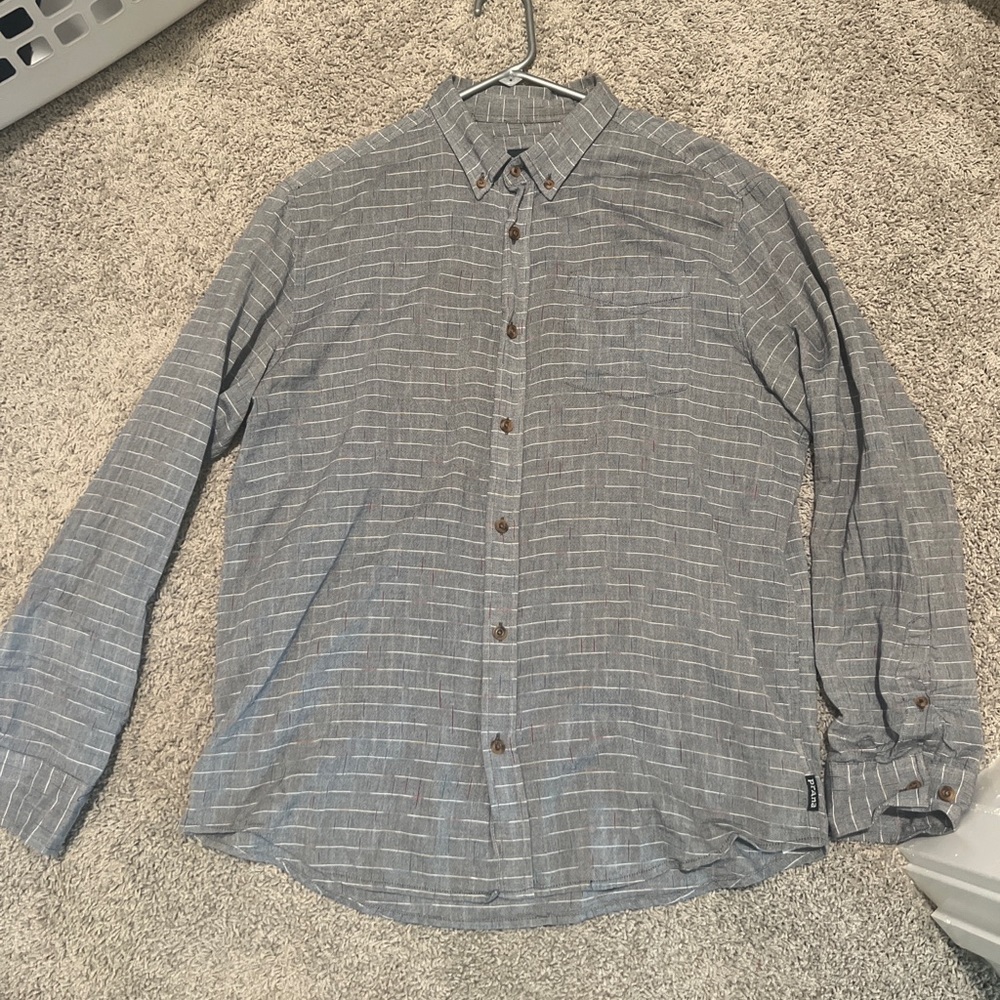 PrAna Mens button down long sleeve shirt